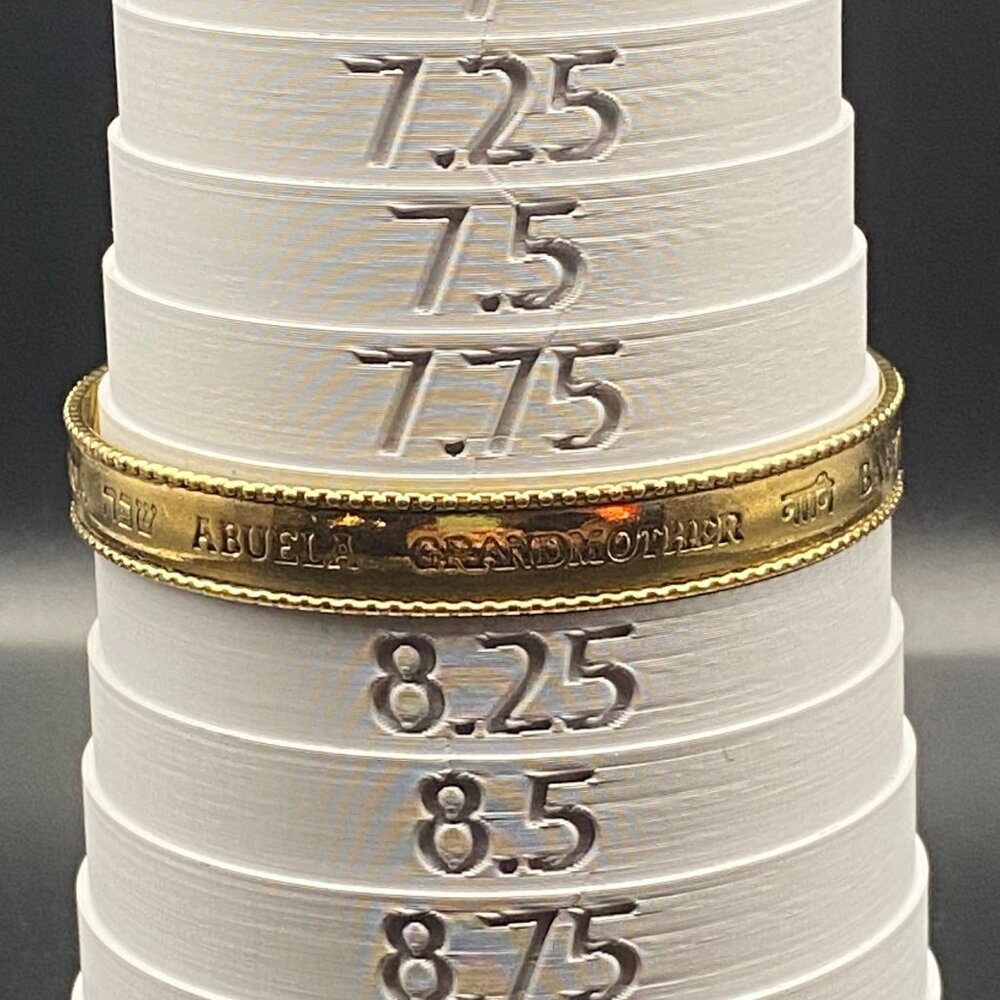 Vintage Gold-Tone Bangle Bracelet  Grandmother Translations Multiple Languages 8 - Picture 6 of 6